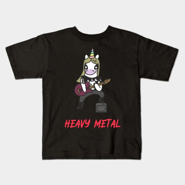 Heavy Metal - Unicorn Series Kids T-Shirt by WizardingWorld